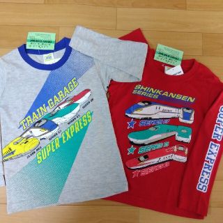 ジェイアール(JR)の110cm 新品　トレインガレージ　新幹線　長袖Tシャツ2枚(Tシャツ/カットソー)