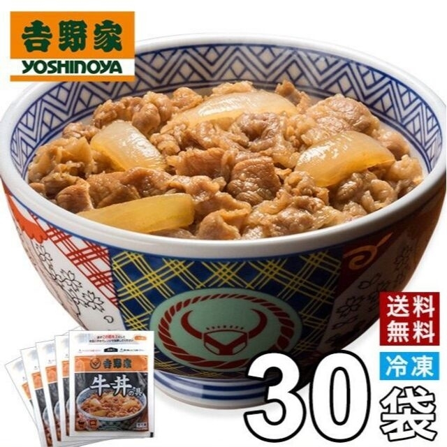 吉野家 冷凍牛丼の具 並盛 30個 送料込