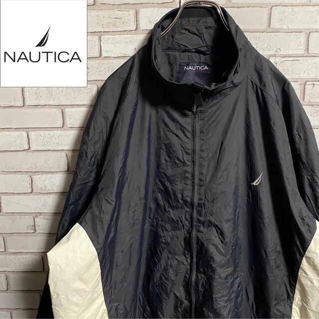 NAUTICA(ノーティカ)の90s 古着 ノーティカ ナイロン 刺繍ロゴ ゆるだぼ ビッグシルエット メンズのジャケット/アウター(ナイロンジャケット)の商品写真