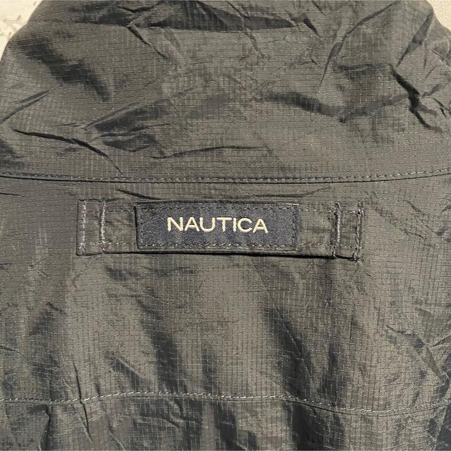 90s ノーティカ ナイロン 刺繍ロゴ ゆるだぼ ビッグシルエット