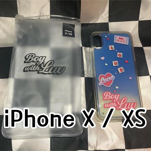 防弾少年団(BTS)(ボウダンショウネンダン)のBTS Boy with luv iPhone X XS ケース ブルー スマホ/家電/カメラのスマホアクセサリー(iPhoneケース)の商品写真