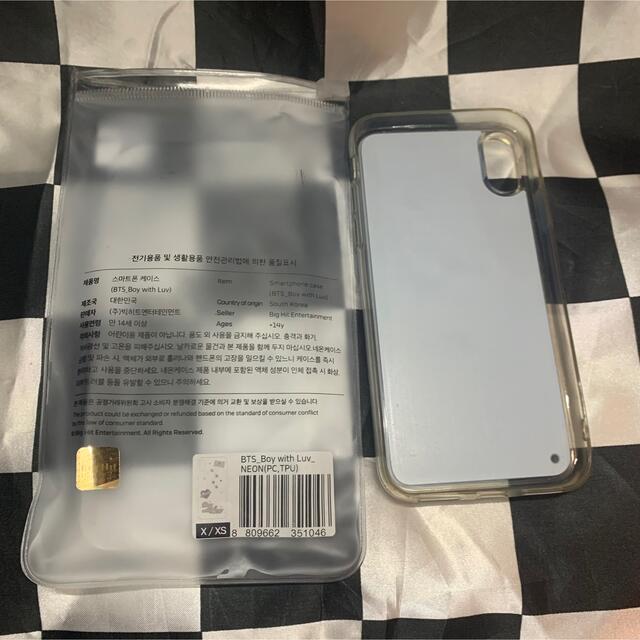 防弾少年団(BTS)(ボウダンショウネンダン)のBTS Boy with luv iPhone X XS ケース ブルー スマホ/家電/カメラのスマホアクセサリー(iPhoneケース)の商品写真