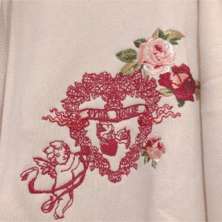 【新品】ピンクハウス バラと天使の刺繍が可愛い チュニックにもなるロングパーカー