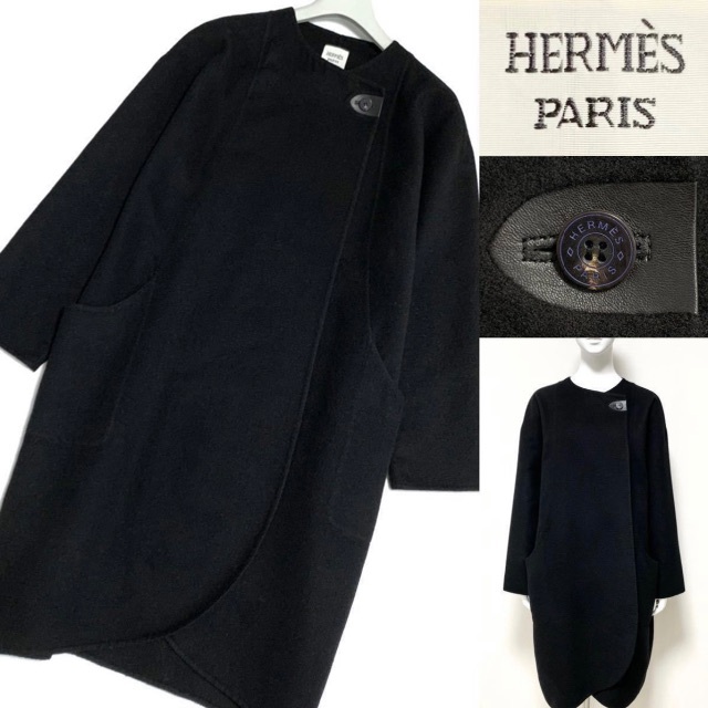 Hermes(エルメス)のkyty様HERMES 未使用 2019秋冬 カシミヤ100%コート E3457 レディースのジャケット/アウター(ロングコート)の商品写真