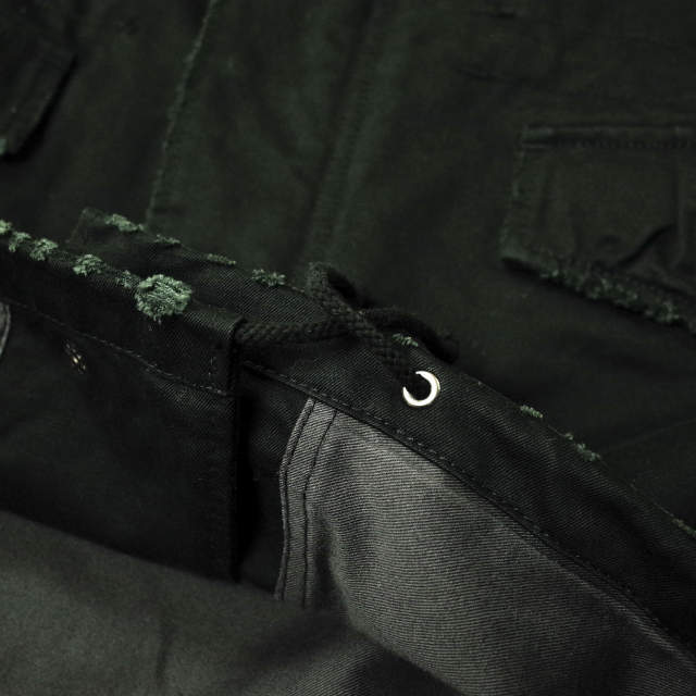 wjk(ダブルジェーケー)のwjk ダブルジェイケイ M66 - destroy cotton twill デストロイコットンツイル ミリタリージャケット S-M程度 ブラック M-65 フィールド アウター【中古】【wjk】 メンズのジャケット/アウター(ミリタリージャケット)の商品写真