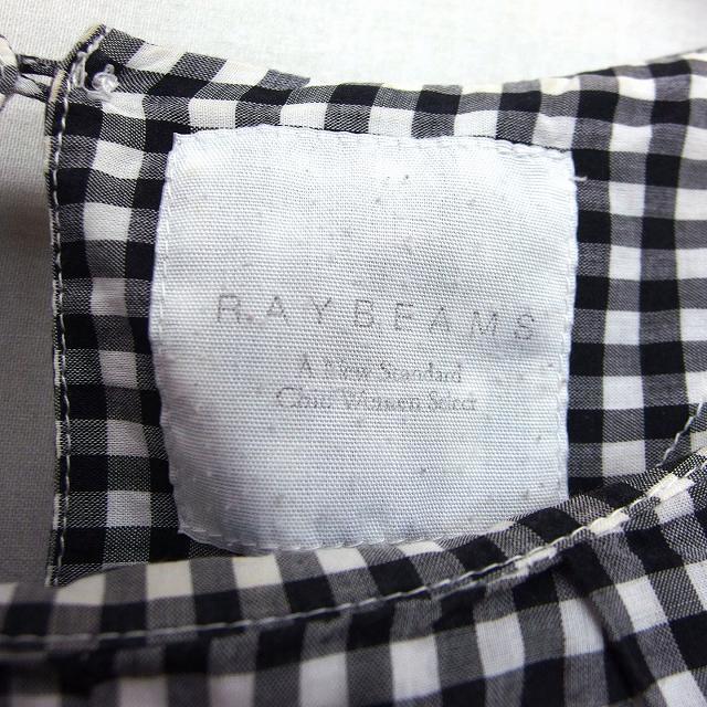 Ray BEAMS(レイビームス)のレイビームス Ray Beams カットソー 丸首 半袖 背あき 綿混 チェック レディースのトップス(カットソー(半袖/袖なし))の商品写真