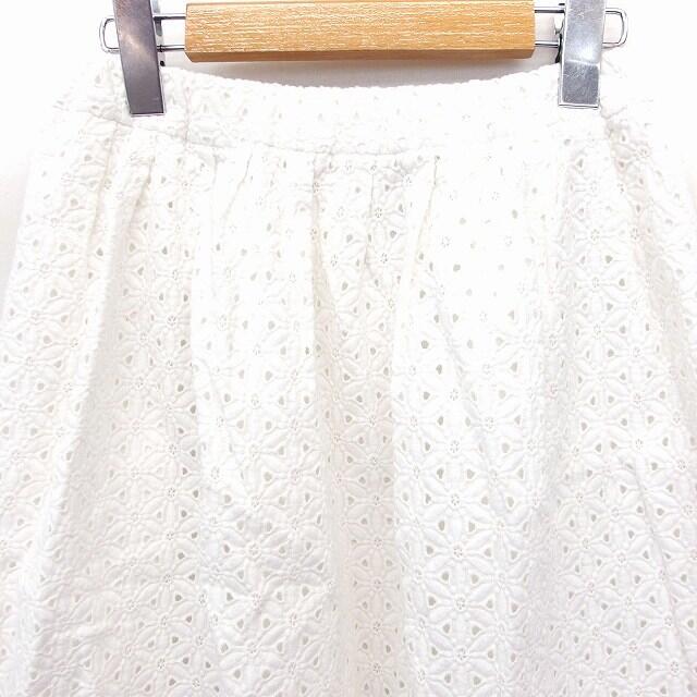 Techichi(テチチ)のテチチ Te chichi カットワークレース フレア スカート ひざ丈 綿 レディースのスカート(ひざ丈スカート)の商品写真