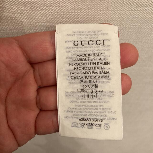 Gucci(グッチ)のGUCCI モヘア ウール スカーフ マフラー GG柄 ブラウン キャメル メンズのファッション小物(マフラー)の商品写真