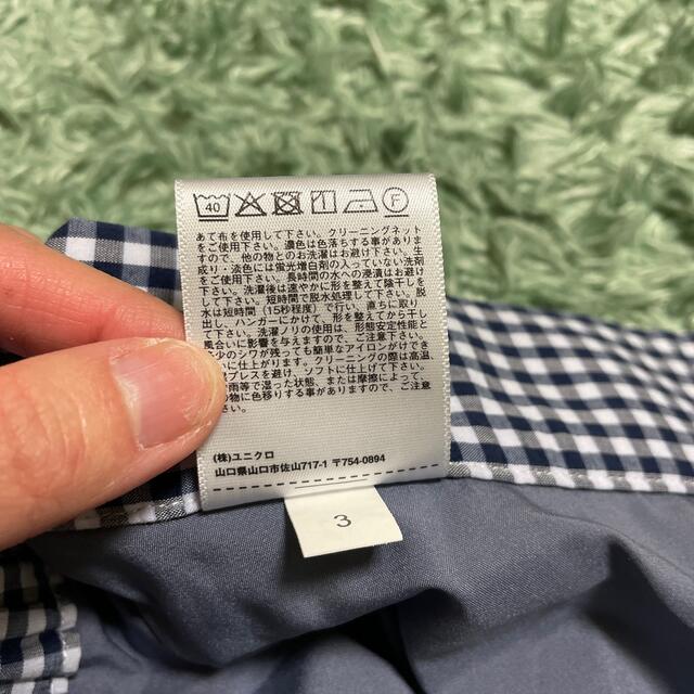 UNIQLO(ユニクロ)のフレアスカート　ギンガムチェック　青 レディースのスカート(ひざ丈スカート)の商品写真