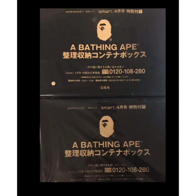 A BATHING APE(アベイシングエイプ)のスマート4月号付録 A BATHING APE 整理収納 コンテナボックス   インテリア/住まい/日用品の収納家具(ケース/ボックス)の商品写真