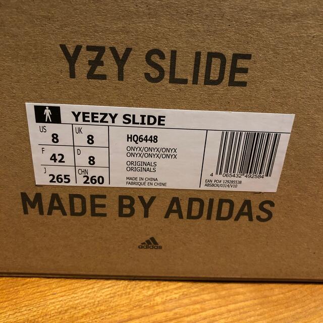 adidas(アディダス)のYEEZY SLIDE ONYX イージー　スライド　26.5 メンズの靴/シューズ(サンダル)の商品写真