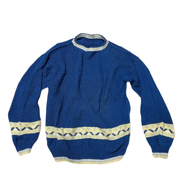 トップス【1970s】ビンテージ　ラミーコットン　オーバーサイズデザイン　ニットセーター