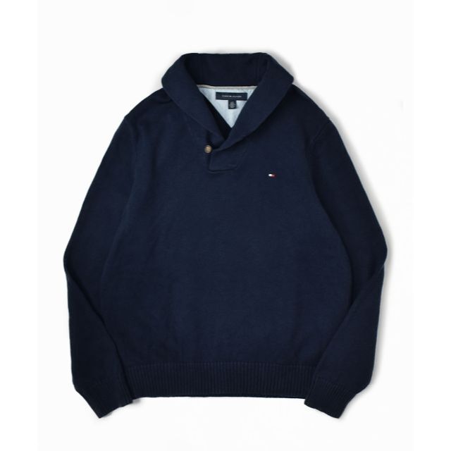 TOMMY HILFIGER(トミーヒルフィガー)のTOMMY HILFIGER ショールカラー コットン ニット セーター メンズのトップス(ニット/セーター)の商品写真