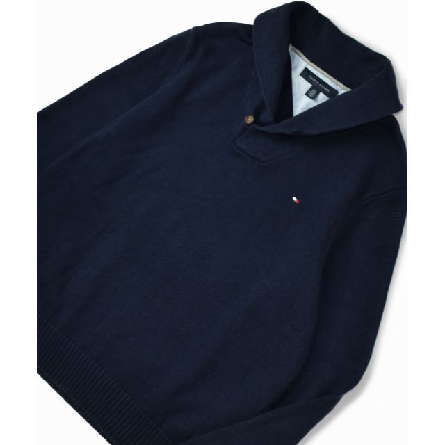 TOMMY HILFIGER(トミーヒルフィガー)のTOMMY HILFIGER ショールカラー コットン ニット セーター メンズのトップス(ニット/セーター)の商品写真