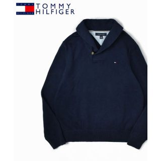 トミーヒルフィガー(TOMMY HILFIGER)のTOMMY HILFIGER ショールカラー コットン ニット セーター(ニット/セーター)