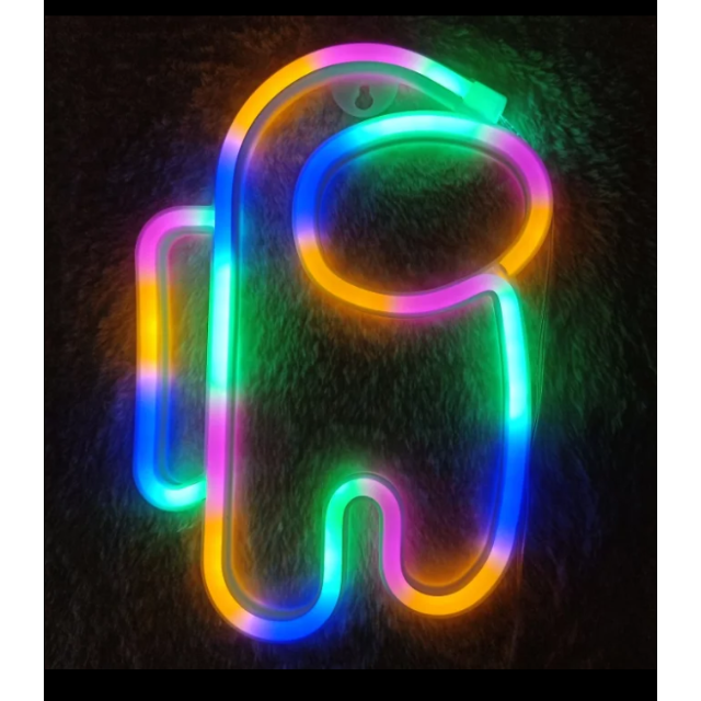 LEDネオンライト　虹色　青緑桃橙 エンタメ/ホビーのおもちゃ/ぬいぐるみ(キャラクターグッズ)の商品写真