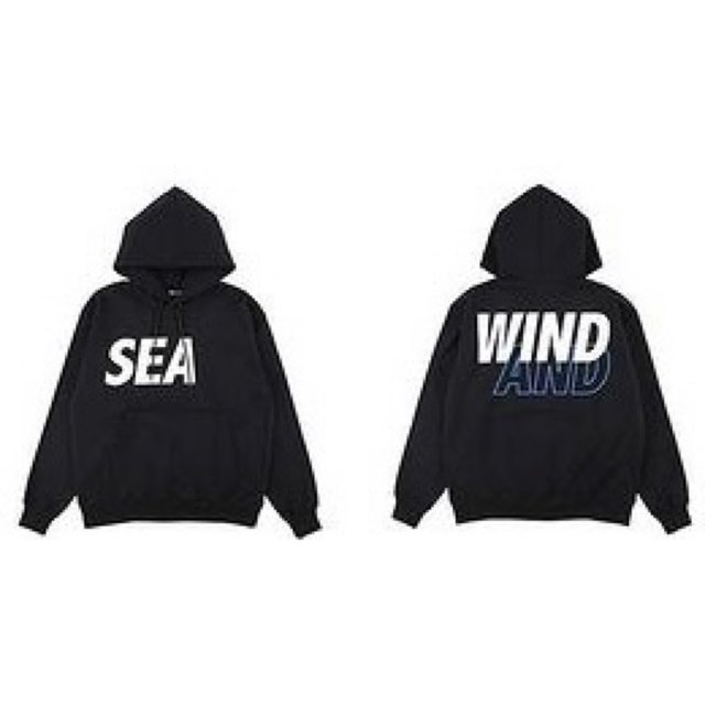 wind and sea hoodie black L