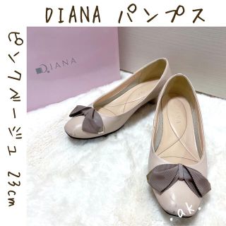 ダイアナ(DIANA)のDIANA パンプス ピンクベージュ リボン 23cm ダイアナ(ハイヒール/パンプス)