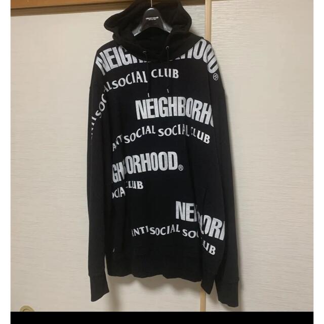 NEIGHBORHOOD(ネイバーフッド)のネイバーフッド×ANTI SOCIAL CLUB パーカー黒XL wtaps メンズのトップス(パーカー)の商品写真