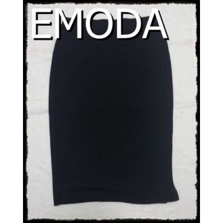 エモダ(EMODA)のEMODA　レディースタイトスカート　Fサイズ　黒色　新品未使用品(ひざ丈スカート)