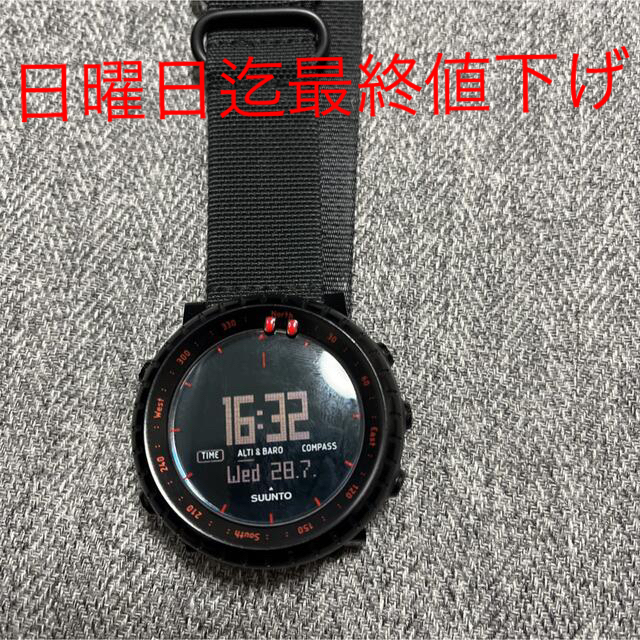 SUUNTO コアブラックレッド　スントメンズ