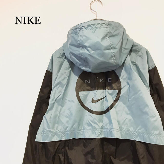 【全商品オープニング価格 特別価格】 NIKE ブルー系 白タグ ジャケット ナイロン リバーシブル ナイキ　90s NIKE - ナイロンジャケット