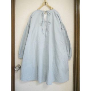 サマンサモスモス(SM2)のジヨン様専用★sm2★新品★後結びリボン*ドビーストライプチュニック(シャツ/ブラウス(長袖/七分))