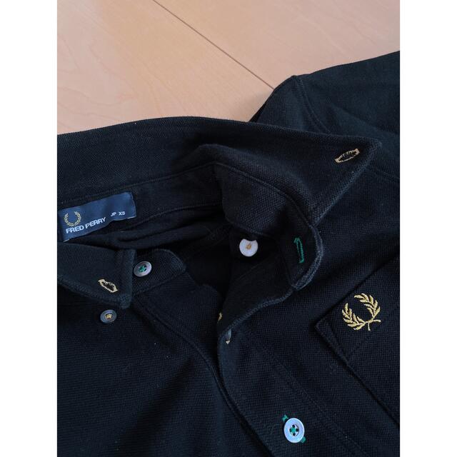 FRED PERRY(フレッドペリー)のFRED PERRY フレッドペリー　ポロシャツ　ブラック　XS メンズのトップス(ポロシャツ)の商品写真