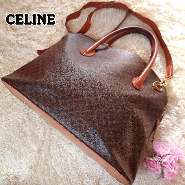 限定配送 CELINE 2way ショルダーバッグ ハンドバッグ ドーム型