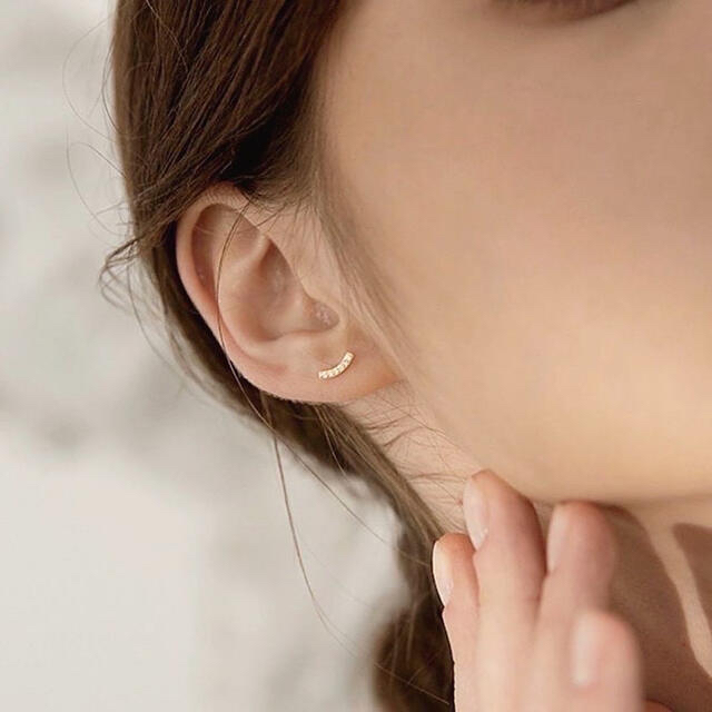 DEUXIEME CLASSE(ドゥーズィエムクラス)のcurved bar pierce s925 & 18k coating レディースのアクセサリー(ピアス)の商品写真