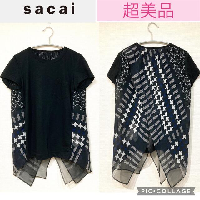 sacai - 【超美品】sacai クロスオーバーバックTシャツ