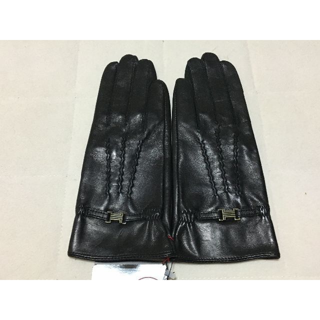 69新品LANVINランバン羊革レディース手袋グローブ黒日本製スマホ対応