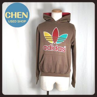 アディダス(adidas)の【adidas】アディダス　デカロゴパーカー　トレフォイル　アースカラー　刺繍(パーカー)