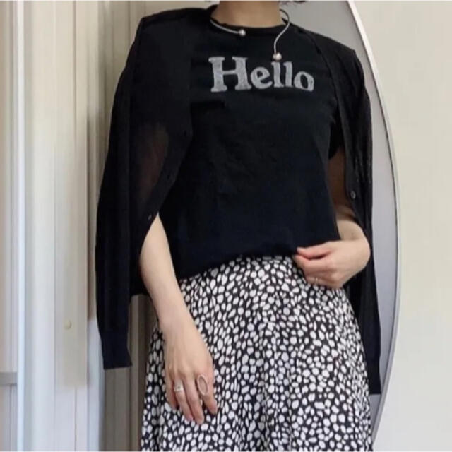 MADISON BLUE HELLO ロゴ Ｔシャツ　ブラック