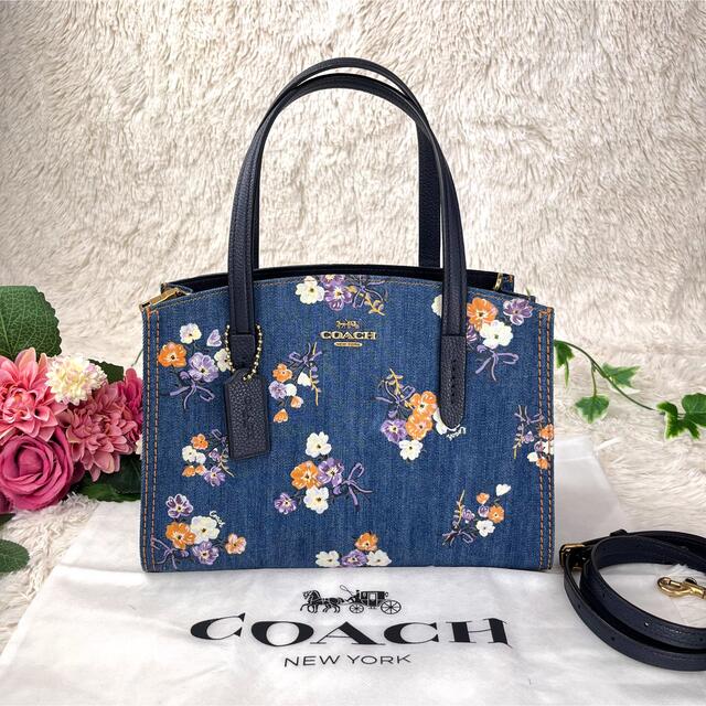 未使用に近い✨coach ショルダーバッグ　2way フローラル　花柄