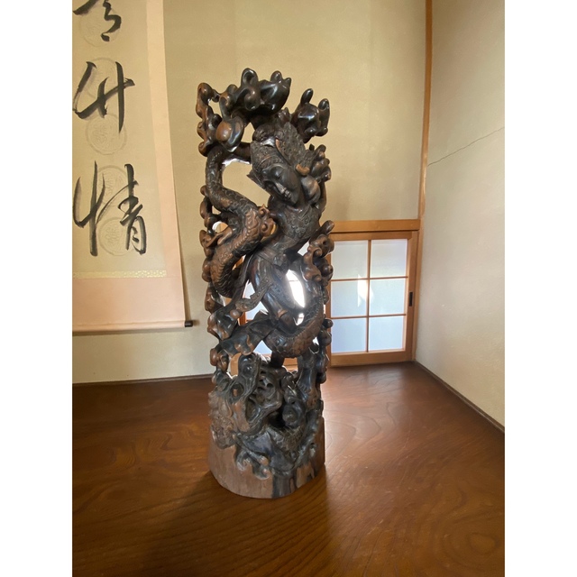 【2022新春福袋】 木彫り　骨董品 彫刻/オブジェ