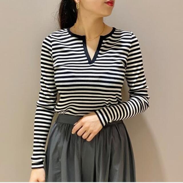 Demi-Luxe BEAMS - Demi-Luxe BEAMS ウール スリットネック プル