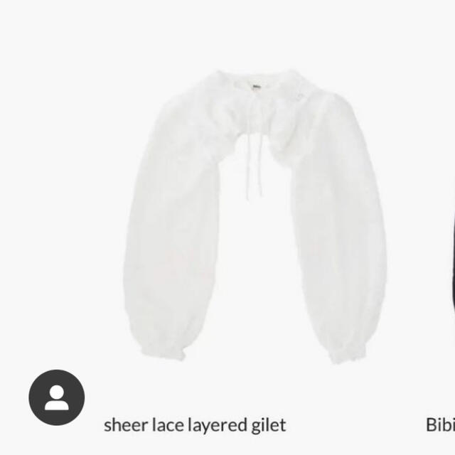 bibiy. sheer lace layered gilet 最新情報 kinetiquettes.com