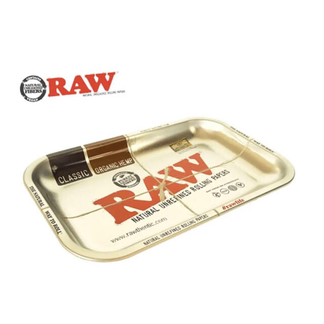 新品　RAW 正規品　メタルトレイシルバースモール　手巻きタバコ　トレー メンズのファッション小物(タバコグッズ)の商品写真