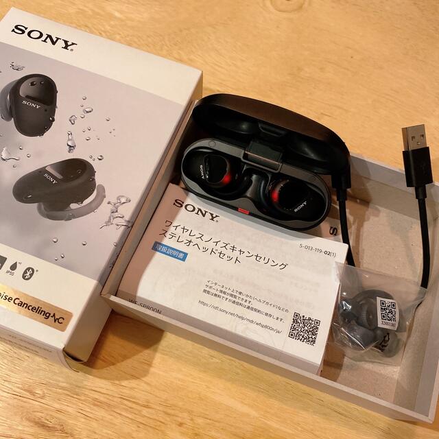 SONY(ソニー)のSONY ワイヤレスイヤフォン WF-SP800N スマホ/家電/カメラのオーディオ機器(ヘッドフォン/イヤフォン)の商品写真