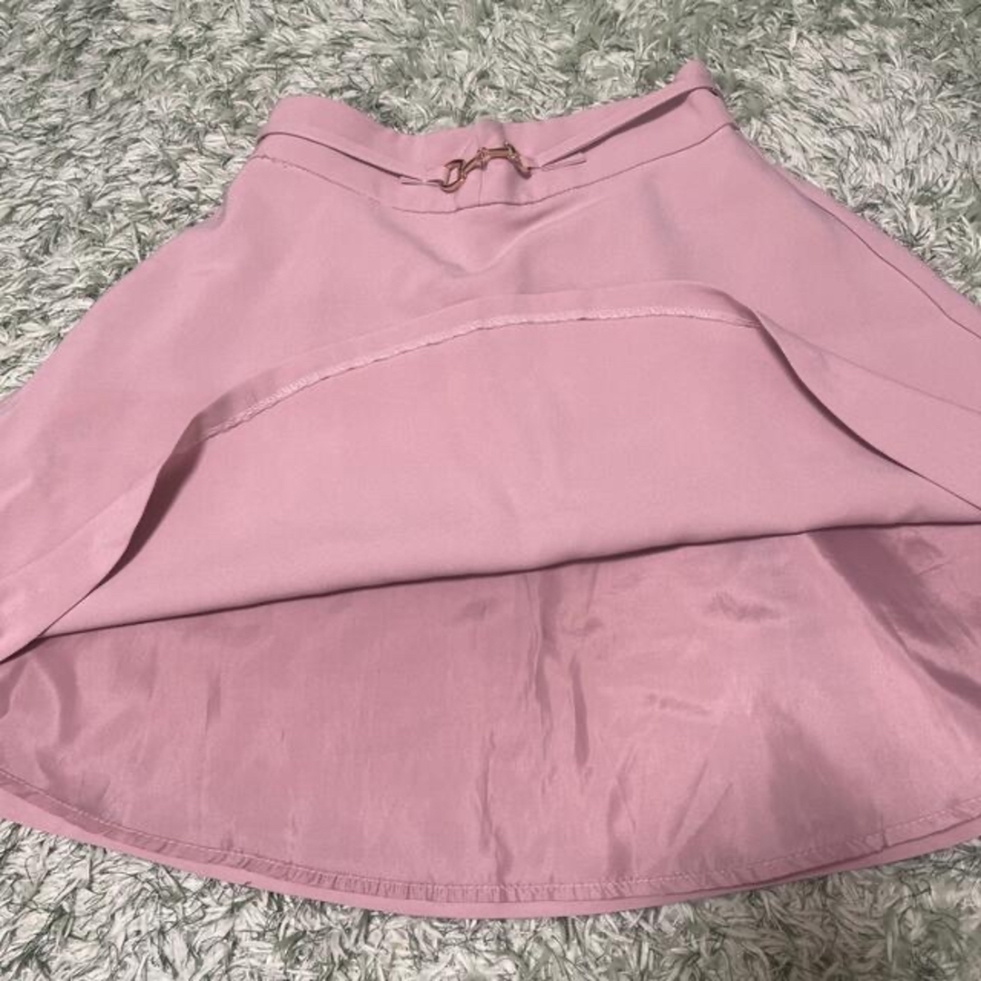 allamanda(アラマンダ)のAllamanda ピンク フレア スカート レディースのスカート(ミニスカート)の商品写真