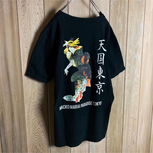 【人気Lサイズ】ワコマリア☆バックプリント入りTシャツ 見返り美人 天国東京