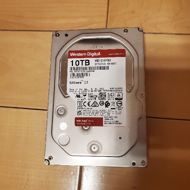 【超美品】WD RED PLUS 10TB 使用時間47時間 おまけあり