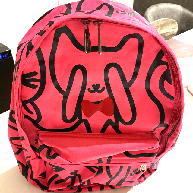 猫柄ピンクリュック レディースのバッグ(リュック/バックパック)の商品写真