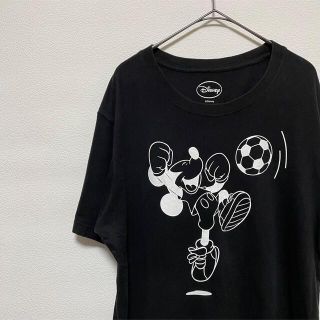 ディズニー(Disney)の★ Disney ミッキーマウス Tシャツ モノトーン サッカー(Tシャツ/カットソー(半袖/袖なし))