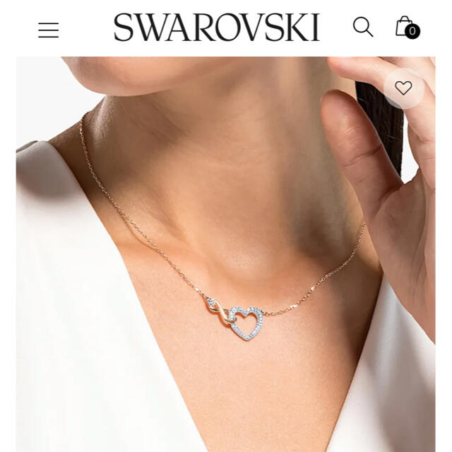 SWAROVSKI - スワロフスキーハート&ハートネックレスの通販 by