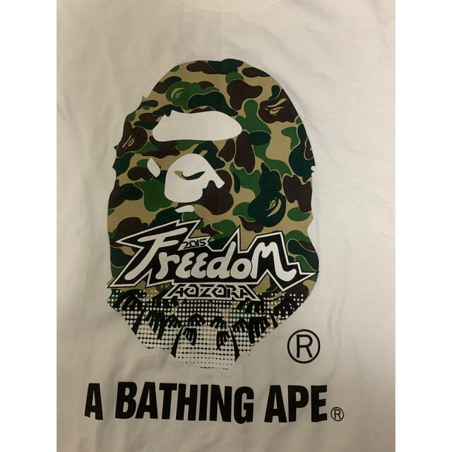 A BATHING APE(アベイシングエイプ)の超レア非売品L！ BAPE freedom- aozoraアーチスト用Tシャツ メンズのトップス(Tシャツ/カットソー(半袖/袖なし))の商品写真
