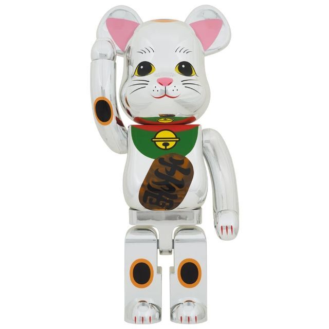 BE@RBRICK 招き猫 銀メッキ 発光 1000%