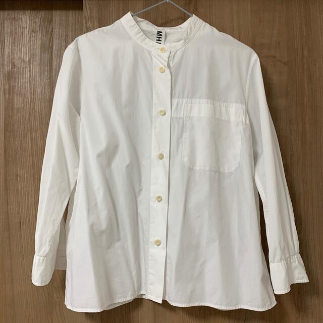 MARGARET HOWELL - MHL.ホワイトノーカラーシャツ サイズIの通販 by 