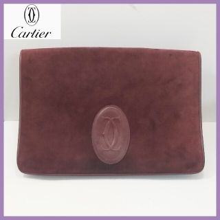 カルティエ(Cartier)のCartier カルティエ ヴィンテージ クラッチバック スエード 本革(セカンドバッグ/クラッチバッグ)